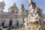 view of a fountain in the piazza navona rome, italy