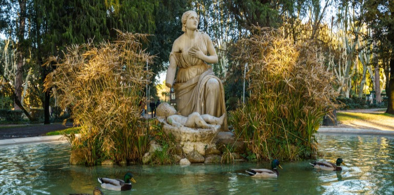 statue-of-mother-and-baby-in-a-pond-at-borghese-gardens-rome-italy
