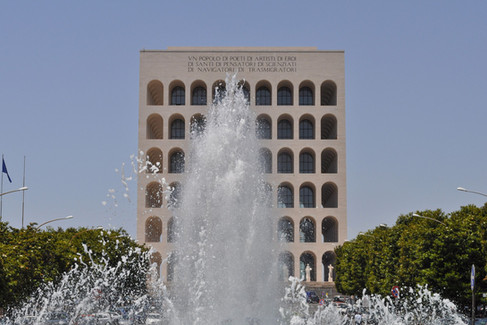 Palazzo della Civiltà Italiana EUR district rome, italy