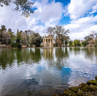 borghese villa park, rome, italy