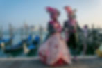 people in costume at the venice carnival italy